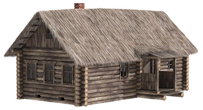 Сборная модель СВ модель Деревенская изба с соломенной крышей, C3507 1:35