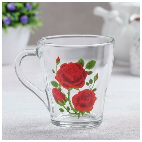 фото Кружка 250 мл "алые розы" 5121087 gidglass