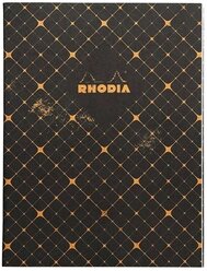 Блокнот Rhodia HERITAGE, 190х250 мм, черный quadrille, мягкая обложка, клетка, 32л, кремовый, 90г/м2