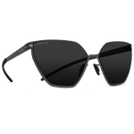 Титановые солнцезащитные очки GRESSO Capri - кошачий глаз / черные - изображение