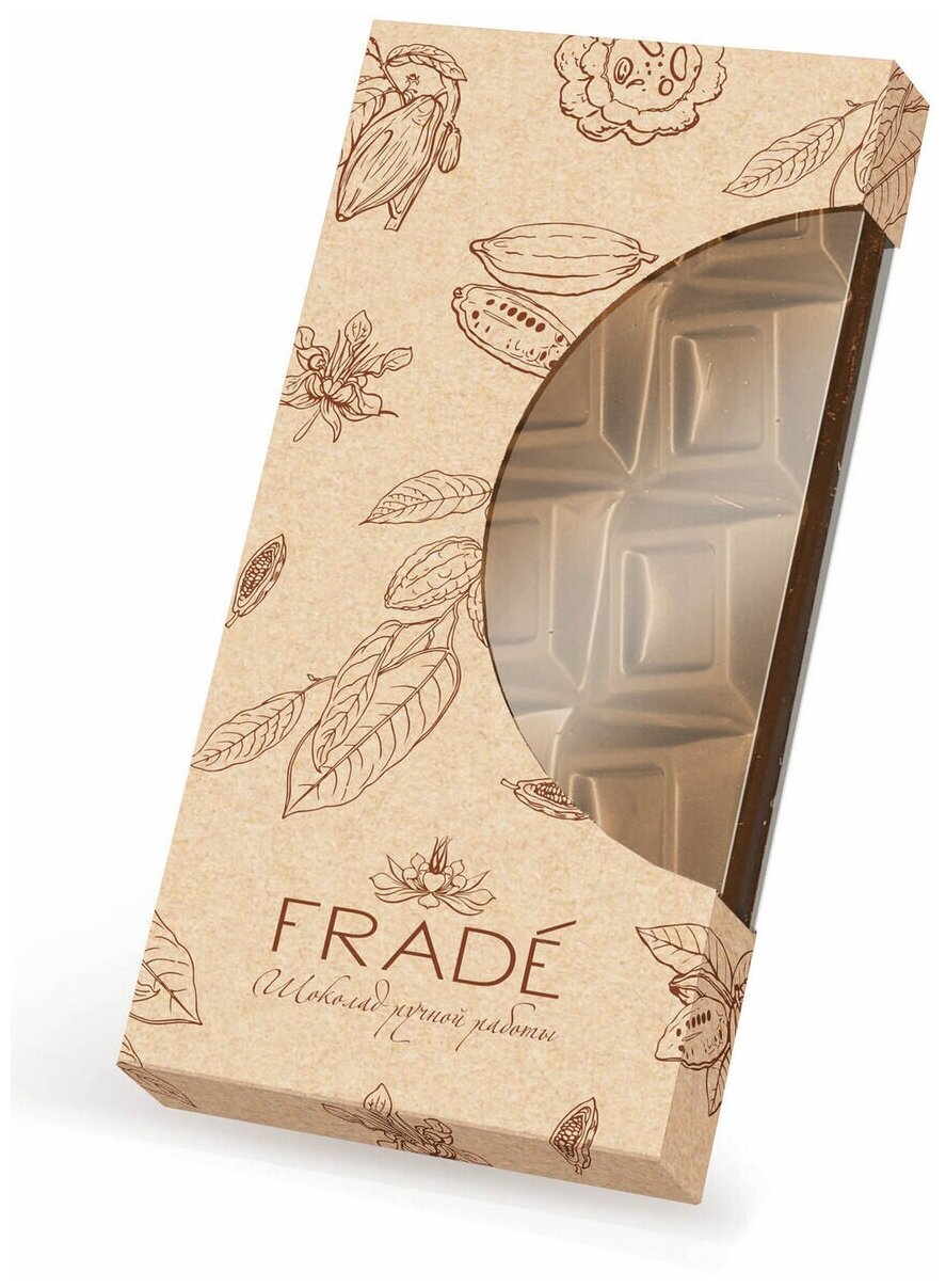 Подарочная шоколадная плитка Фраде c окном (Цветок какао) - фотография № 2