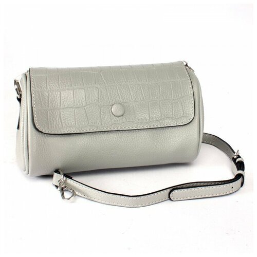 фото Сумка женская натуральная кожа gu 2066-8849, 1отд, плечевой ремень, серый 238122 аделия