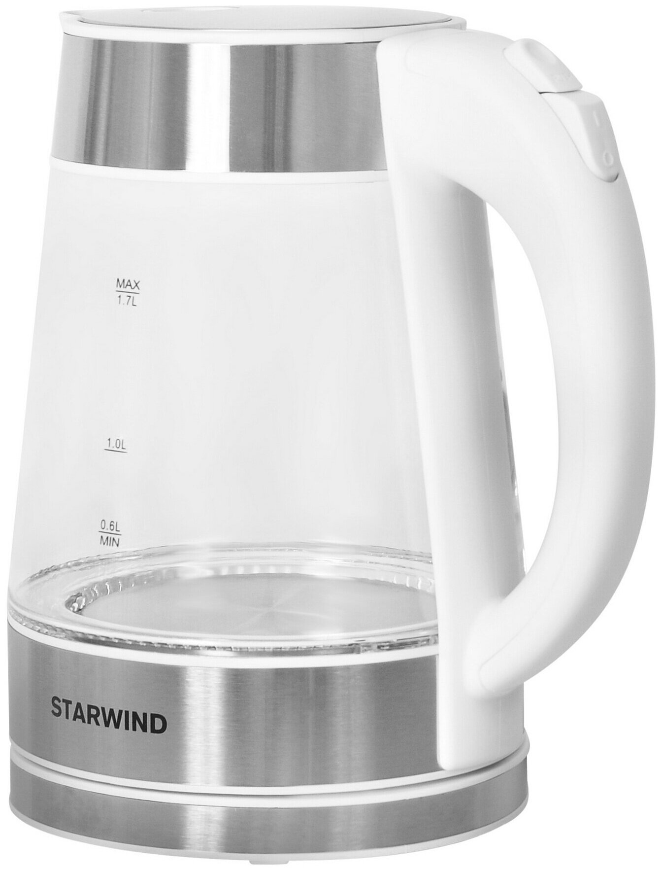 Чайник электрический StarWind , 2200Вт, белый и серебристый - фото №10
