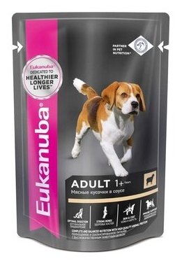 Eukanuba Паучи корм для собак с ягненком в соусе (10151135) 0,1 кг 40467 (10 шт)