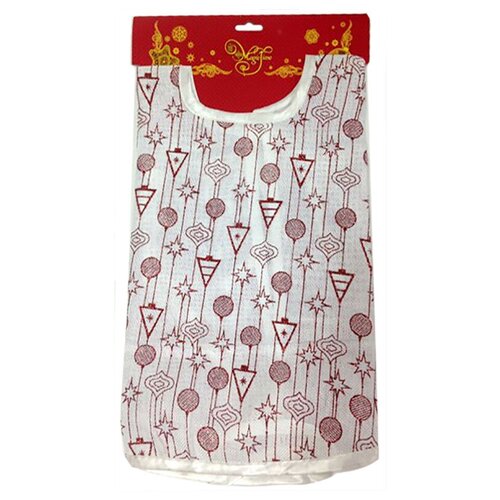 фото Новогоднее украшение "юбка. красные елочки и шарики", 90см, из полиэстера для декорирования ели феникс present
