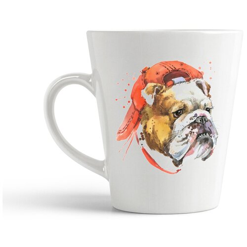 фото Кружка-латте coolpodarok животные собака в кепке