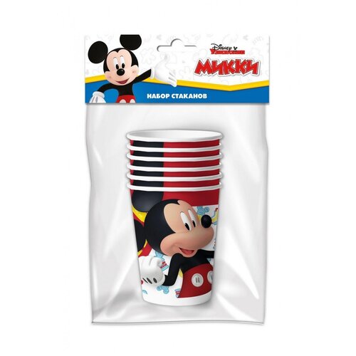 Набор бумажных стаканов ND Play Mickey Mouse 3D, 250 мл 6 штук