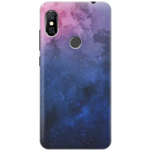 фото Gosso ультратонкий силиконовый чехол-накладка для xiaomi redmi note 6 pro с принтом "звездное зарево"