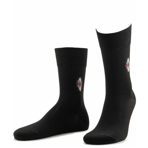Мужские носки из мерсеризованного хлопка Grinston 15D4, Черный, 25 (размер обуви 39-41)