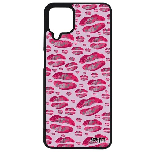 фото Защитный чехол для телефона // galaxy a12 // "губы" глянец бомонд, utaupia, розовый