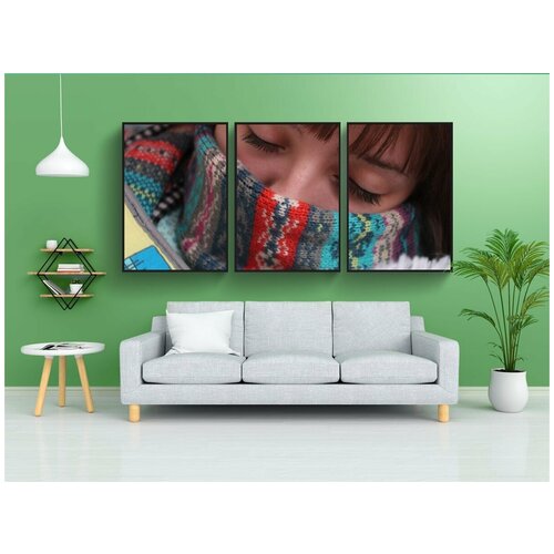 фото Набор модулных постеров для интерьера "зима, тепло, уют" 60x90 см. в тубусе, без рамки lotsprints