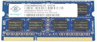 Оперативная память DDR3 4Gb 1333 Mhz Nanya NT4GC64B8HG0NS-CG So-Dimm PC3-10600