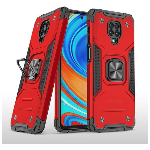 Противоударный чехол Legion Case для Xiaomi Redmi Note 9 Pro красный luxury magnetic flip case for xiaomi redmi note 9s case leather cover mi redmi note9 pro cases note9 pro max 8 8t 7 case protect