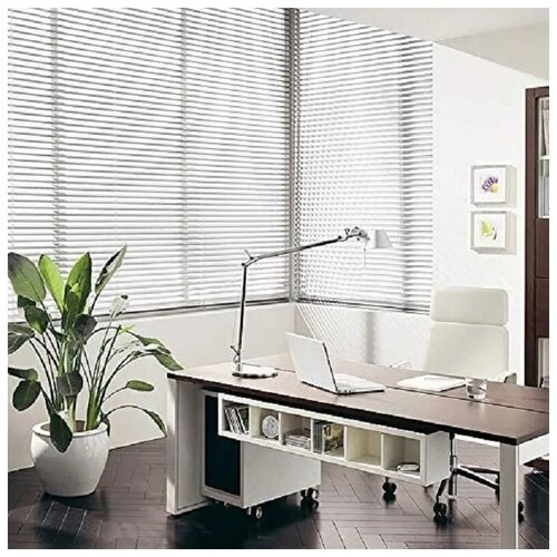Жалюзи 40х160 горизонтальные ED HOME белые алюминиевые /окно/шторы на окна/штора