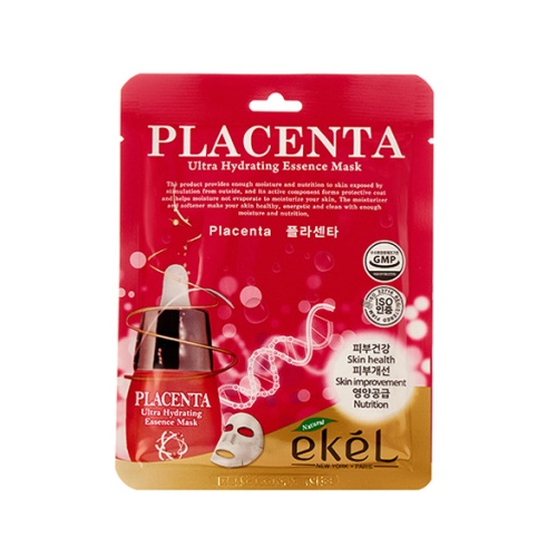 EKEL Тканевая маска для лица с экстрактом плаценты Placenta Ultra Hydrating Essence Mask тканевая маска для лица с экстрактом плаценты ekel placenta ultra hydrating essence mask 160гр