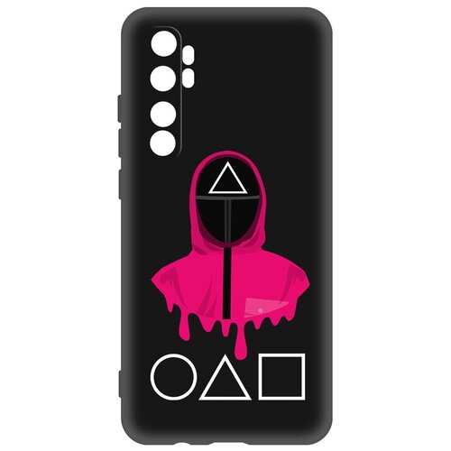 фото Чехол-накладка krutoff soft case игра в кальмара-солдат для xiaomi mi note 10 lite черный krutoff group,krutoff