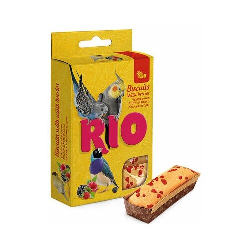 RIO Бисквиты дптиц с лесными ягодами, коробка 5*7 гр (18 шт)