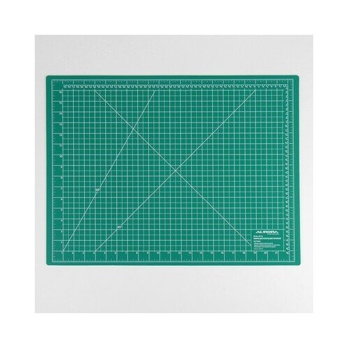Aurora Мат для резки, двусторонний, 60 × 45 см, А2, цвет зелёный