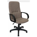 Кресло ЯрКресло Кр37 ТГ пласт С12(ткань бежевая+коричневая) - изображение