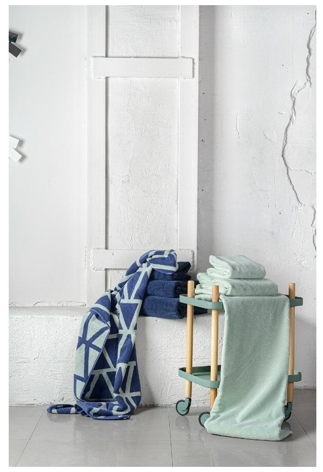 Полотенце для рук мятного цвета essential, 50х90 см Tkano - фото №7