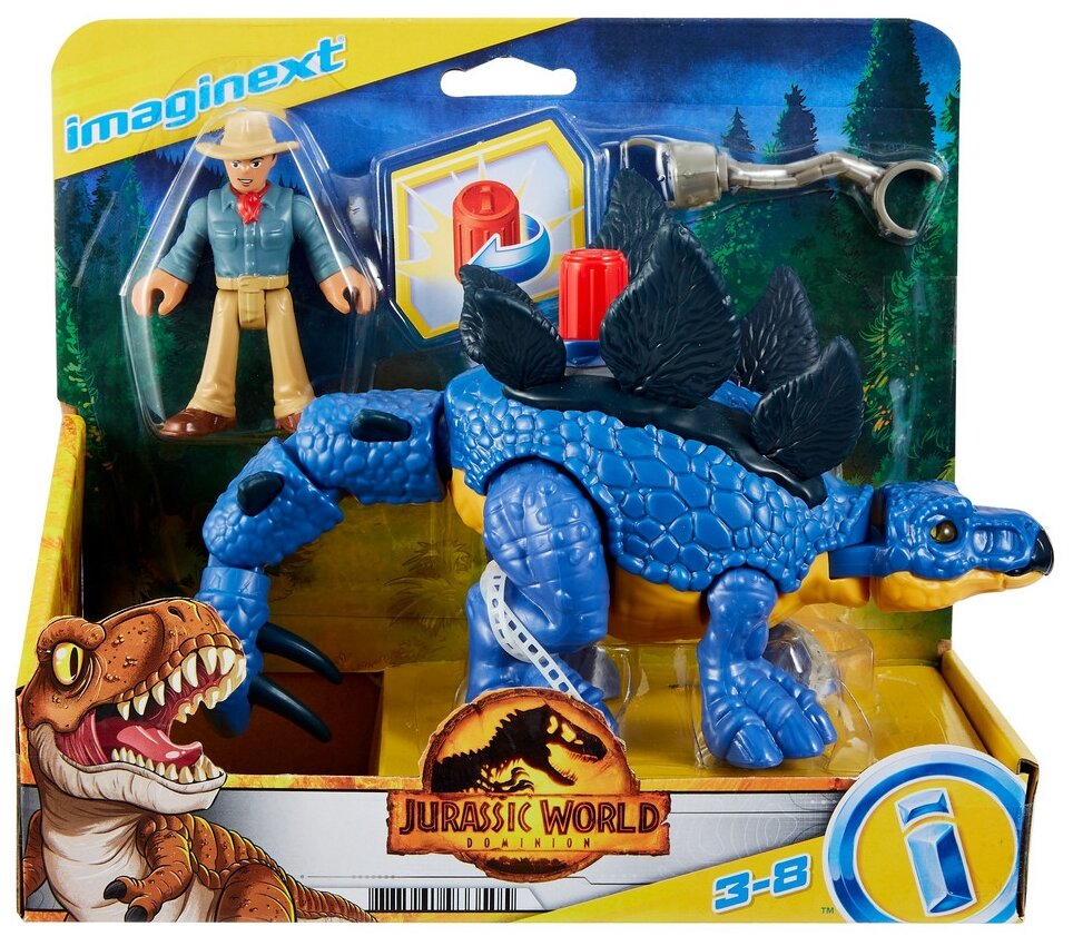 Игровой набор Imaginext Jurassic World Стегозавр и доктор Грант GVV64