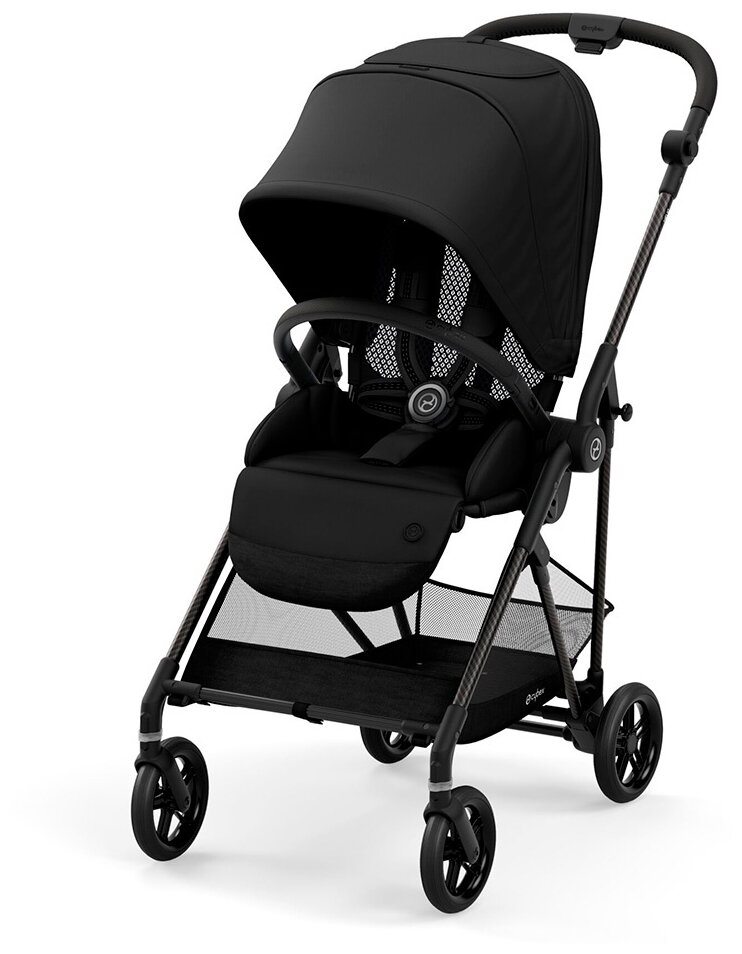 Cybex Детская коляска Melio 2, Carbon Deep Black без дождевика