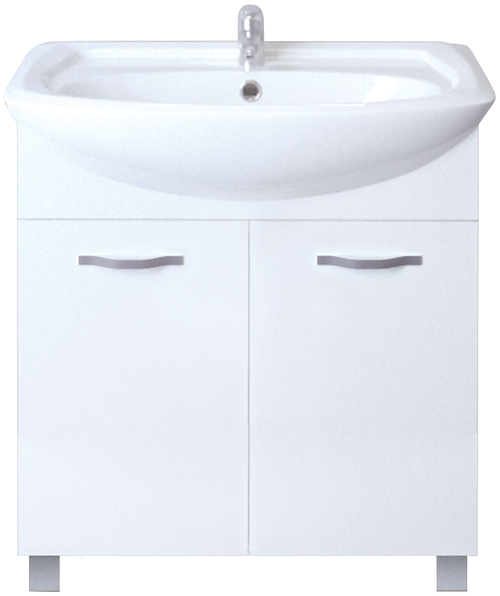 Комплект мебели для ванной 1Marka Тумба без раковины Вита 65Н 2д, МДФ, ширина тумбы: 60.4 см, белый