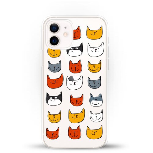 фото Силиконовый чехол узор из котов на apple iphone 12 andy & paul