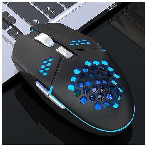 Мышь G25 MB-13 игровая оптическая с вентилятором 2400 dpi подсветка 15 м USB черная 538500₽