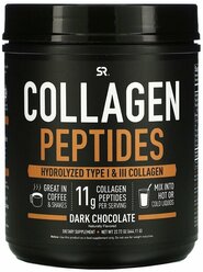 Sports Research Collagen Peptides Hydrolyzed Type I & III Collagen (Пептиды коллагена гидролизованный коллаген I и III) вкус темный шоколад 644 гр