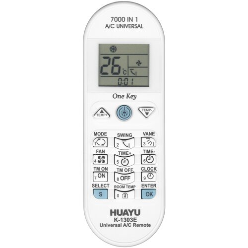 пульт huayu k 1303e кондиционер Универсальный пульт Huayu K-1303E 7000 кодов в 1 для всех кондиционеров и сплит систем