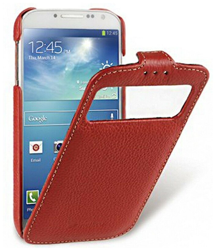 Чехол Melkco ID для Samsung Galaxy S4 I9500/9505 Red (красный с окном)
