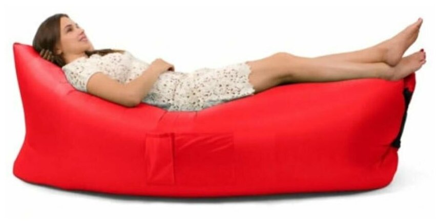 Надувной диван / ламзак / надувной лежак / красный
