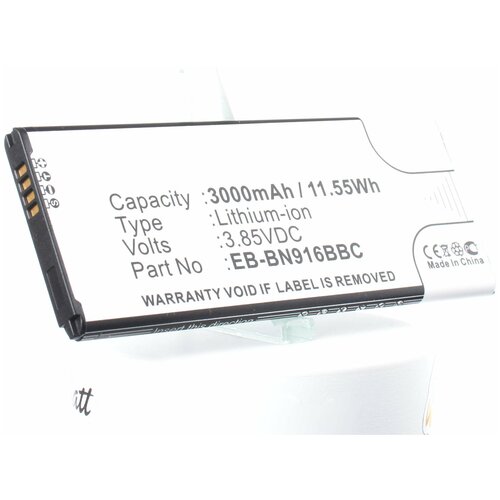 Аккумулятор iBatt iB-B1-M1131 3000mAh для Samsung EB-BN916BBC