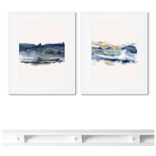 фото Набор из 2-х репродукций картин в раме seashore composition размер картины: 42х52см картины в квартиру