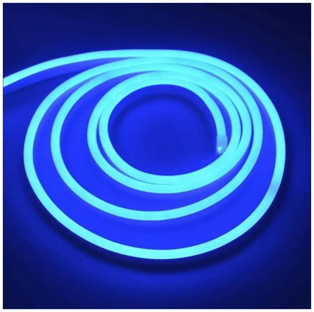 Светодиодная лента SmartElectronics 5м, 220В, IP67, 120 LED/m Гибкий неон 5 метров, неоновая RGB лента, подсветка интерьера/Голубой - фотография № 5