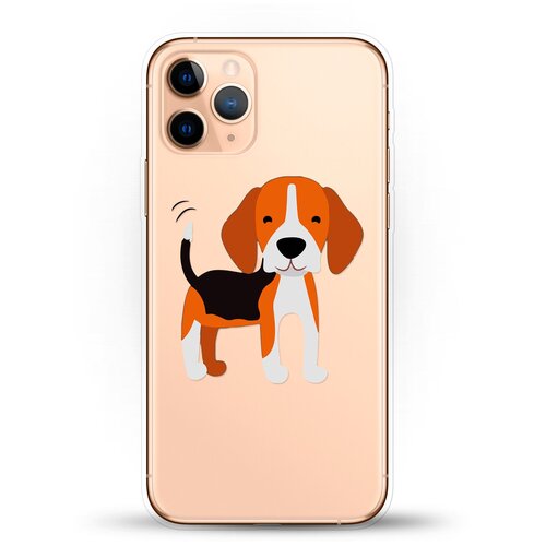 фото Силиконовый чехол довольный бигль на apple iphone 11 pro andy & paul