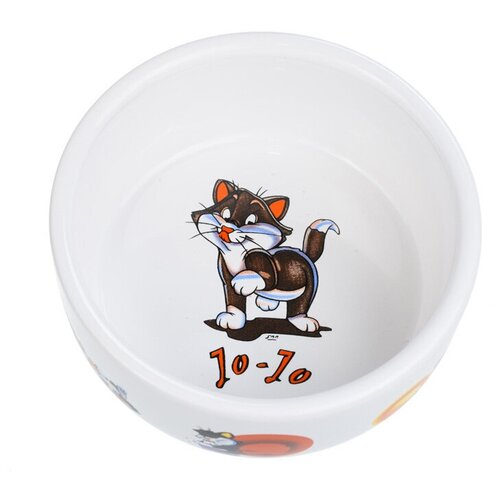 Миска для кошек рис. Кошка 11,5см petmax миска для кошек с рисунком белая керамика