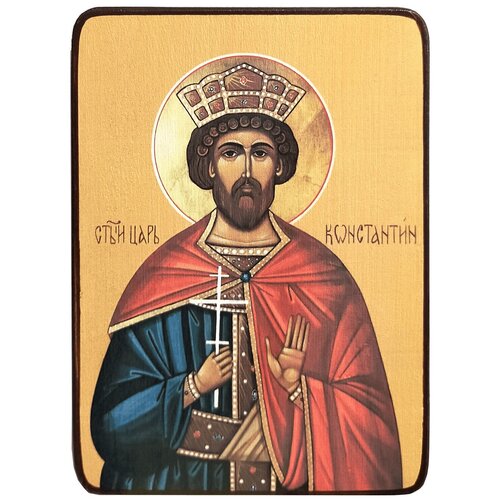 Икона Константин Великий, размер 14 х 19 см