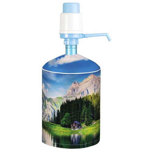фото Чехол на бутыль 19л для помпы "аква нью принт домик в горах decorator