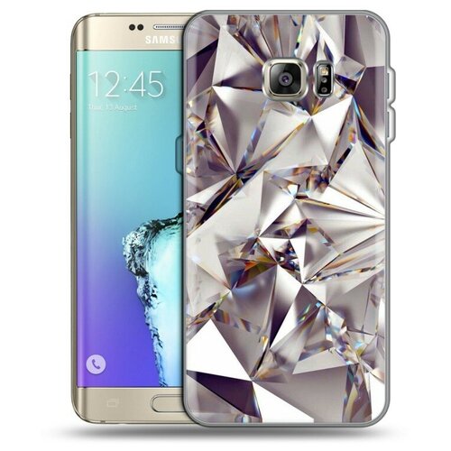 Дизайнерский силиконовый чехол для Самсунг S7 Edge / Samsung Galaxy S7 Edge Кристаллы re pa накладка transparent для samsung galaxy s7 edge с принтом тигр
