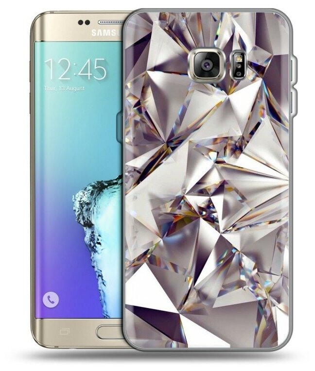Дизайнерский силиконовый чехол для Самсунг S7 Edge / Samsung Galaxy S7 Edge Кристаллы