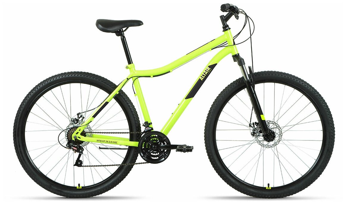 Велосипед Altair MTB HT 29 2.0 D рост 19" 2022 ярко-зеленый/черный