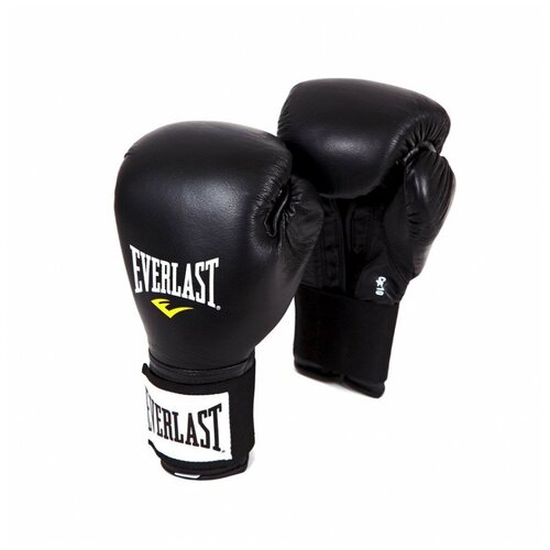 Перчатки боксёрские: Перчатки тренировочные Everlast на липучке, 10 унц, чёрные, артикул 141001U