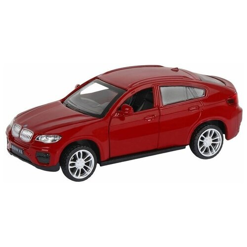 Машина автопанорама BMW X6, красный, 1/43, инерция, в/к 17,5 12,5 6,5 см JB1251252