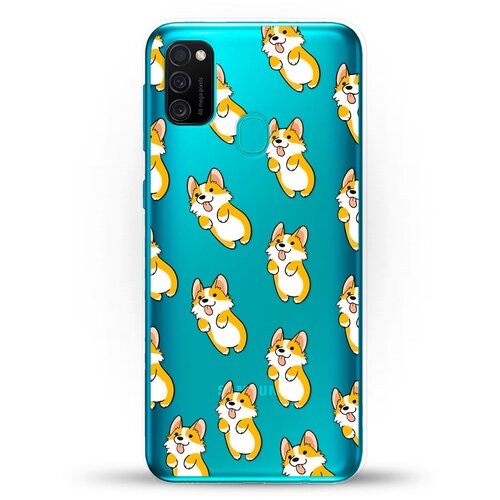фото Силиконовый чехол узор из корги на samsung galaxy m21 andy & paul
