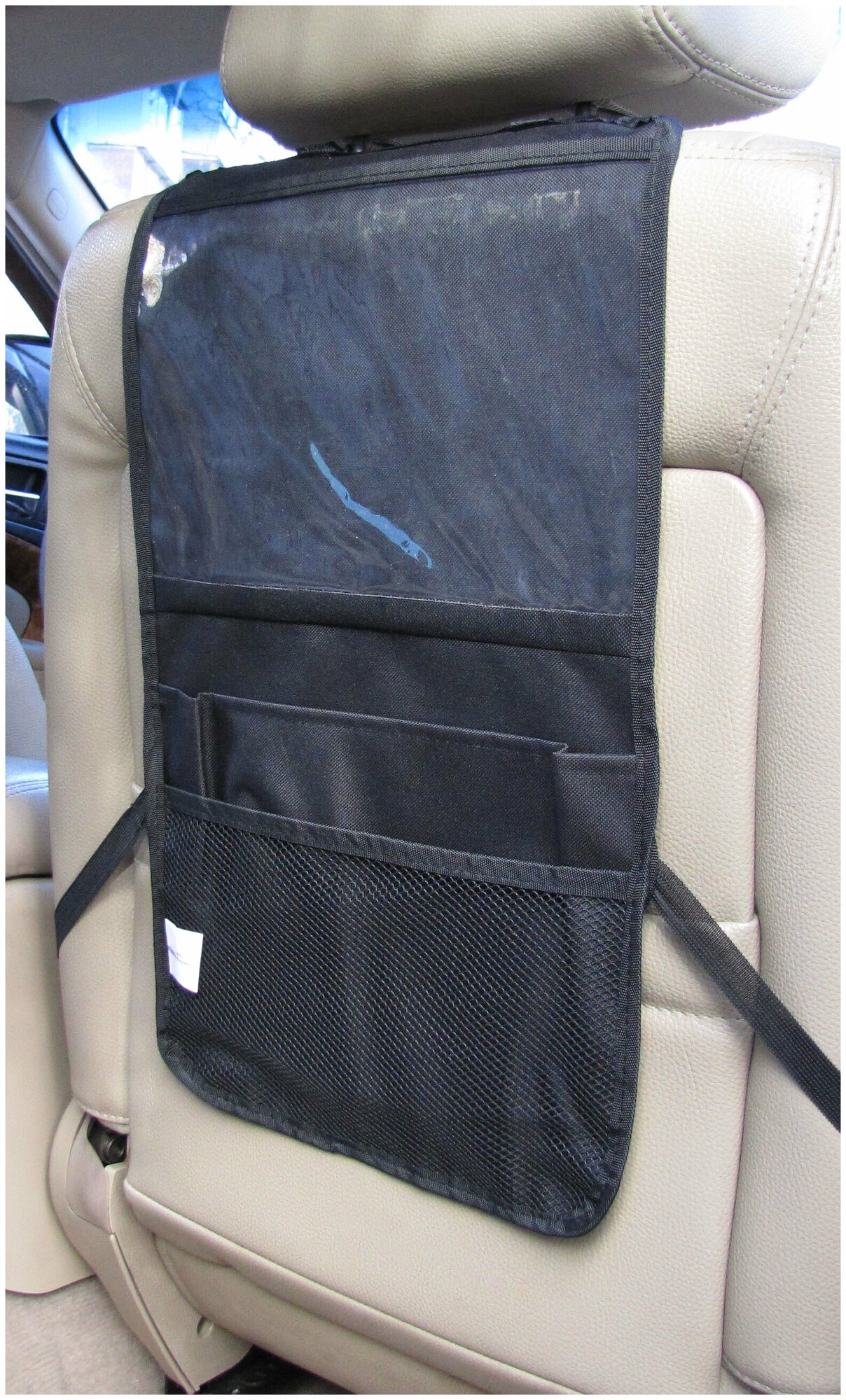 Органайзер на спинку сиденья с карманом для планшета AvtoPoryadok черный