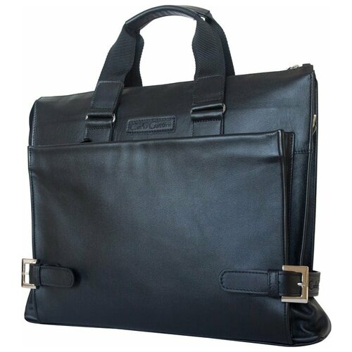 фото Мужская кожаная сумка для ноутбука carlo gattini gianico black 1019-01