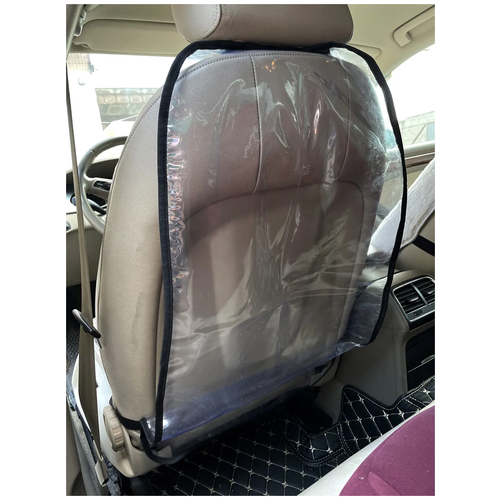 фото Automerch / накидка защитная на спинку переднего сиденья / чехол для автомобильных сидений / авточехол на спинку сиденья / незапинайка / прозрачный (1 шт)