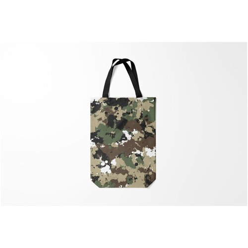 фото Сумка-шоппер / 31х42 см / тренды / милитари камуфляж с кляксами burnettie
